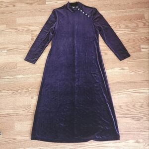 EUC Vintage Coldwater Creek Purple Velvet Dress, Size Petite Medium *HOST PICK*